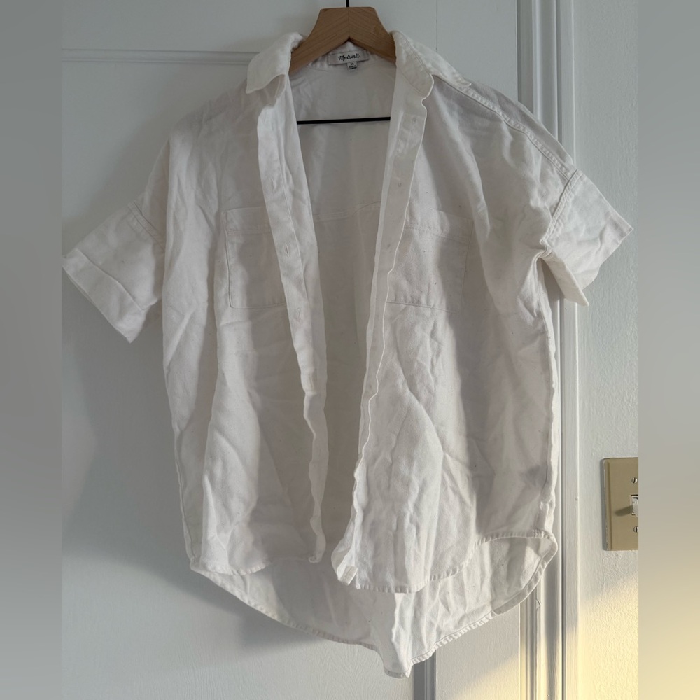 Madewell White Button Down Shirt